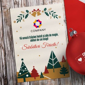felicitare personalizata pentru companii de craciun