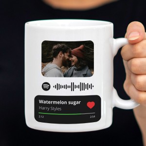 Cana alba personalizata cu Player tip Spotify